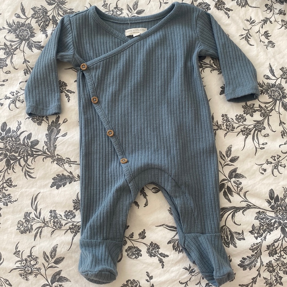 Jumpsuit, long sleeves, NB, Grayson collective, cotton, blue